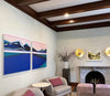 Shilo Ratner geometric abstract painting in modern interior design - Design Week Rhode Island speaker - image credit: Powell Fine Art Advisory (powellfineartadvisory.com)