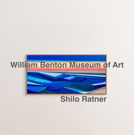 Shilo Ratner geometric abstract painting Rise selected for William Benton Museum of Art 2025 CWA National Juried Show