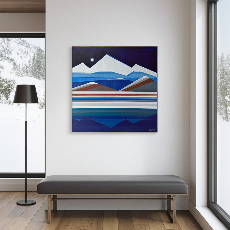 Mountain Paintings - Original Geometric Art by Shilo Ratner