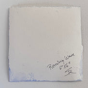 Back of Receding Waves collage – signed original artwork with title and size by Shilo Ratner