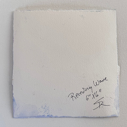 Back of Receding Waves collage – signed original artwork with title and size by Shilo Ratner