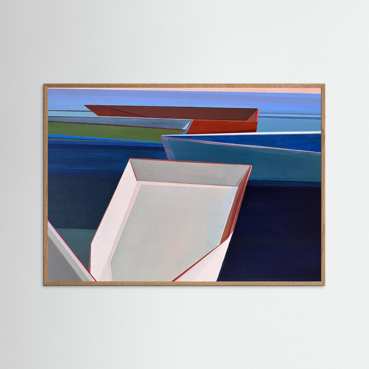 Framed Mini Print "Harbor" , New Mini Framed Print of Harbor 5x6 print by artist Shilo Ratner 